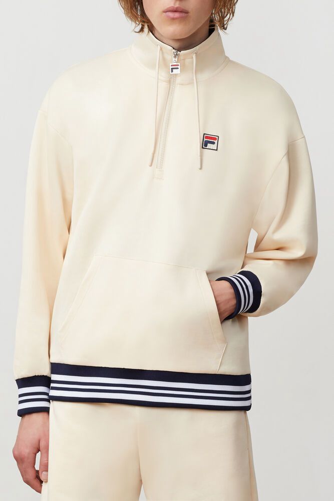 Jachete Fila Barbati Bej Cole 1/2 Zip BMXU-34852